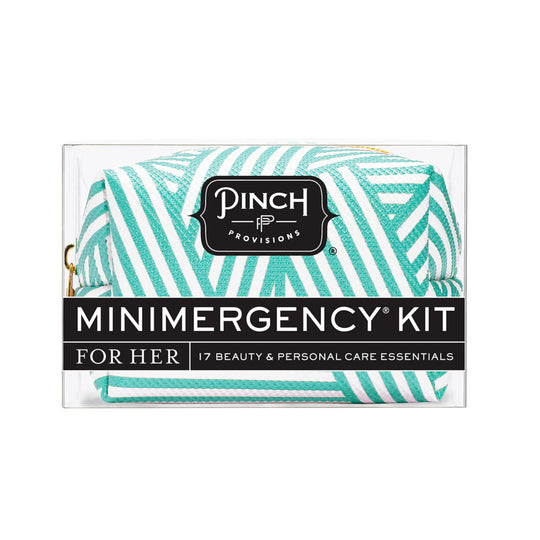 Minimergency Kit for Her - Mint Criss Cross banner