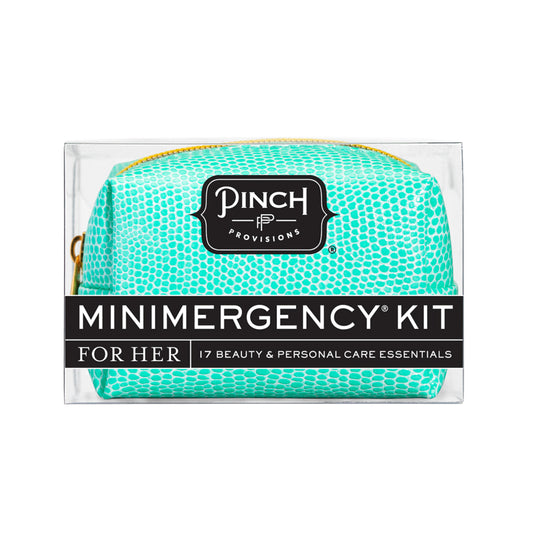 Minimergency Kit for Her - Mint Snakeskin banner