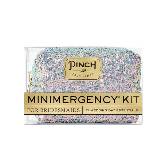 Minimergency Kit for Bridesmaids - Dusty Blue Glitter banner