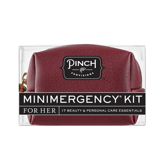 Minimergency Kit for Her - Oxblood Vegan Leather banner