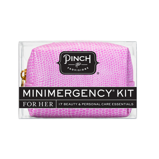 Minimergency Kit for Her - Pink Snakeskin banner